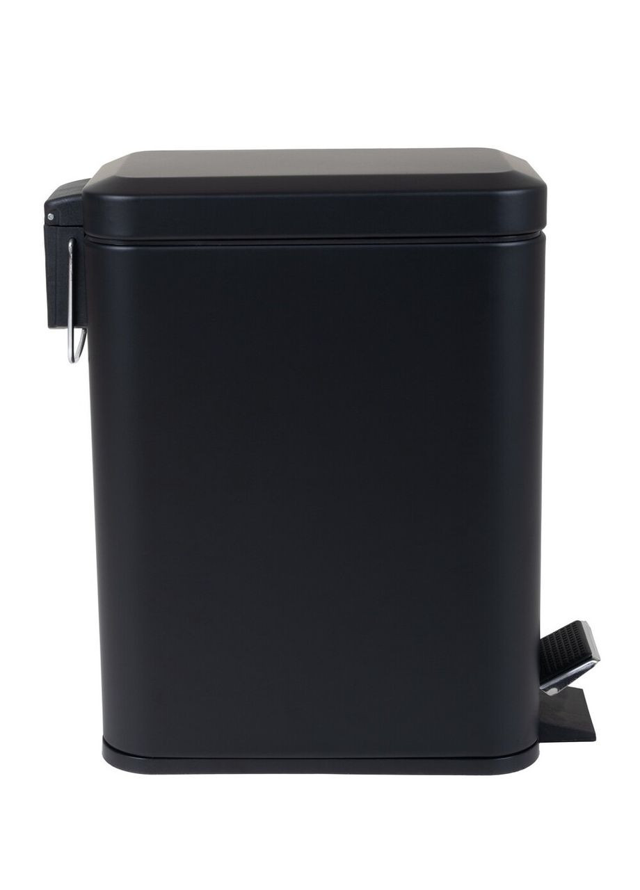 Мусорное ведро с плавным закрытием прямоугольное Sansa-TC0105 Black 5 л цвет черный (ZX5894) Zerix (341331743)