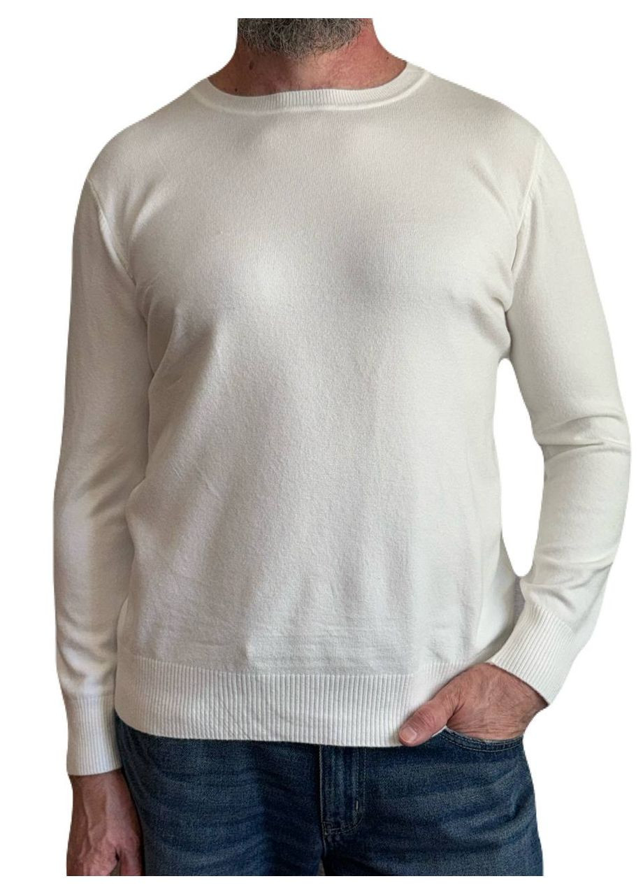 Белый демисезонный джемпер Wool & Cashmere