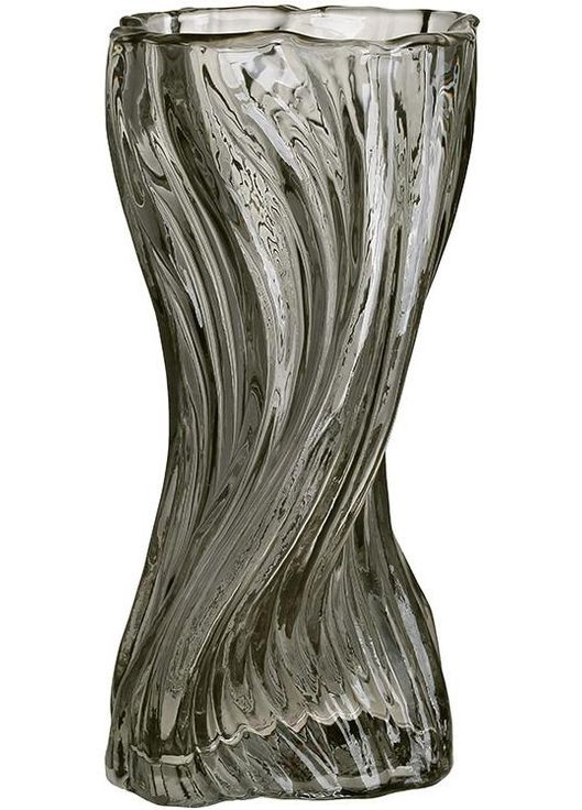 Ваза скляна "Giorgia" для квітів 15х15х26см, димчасто-сіре скло Bona (372175934)