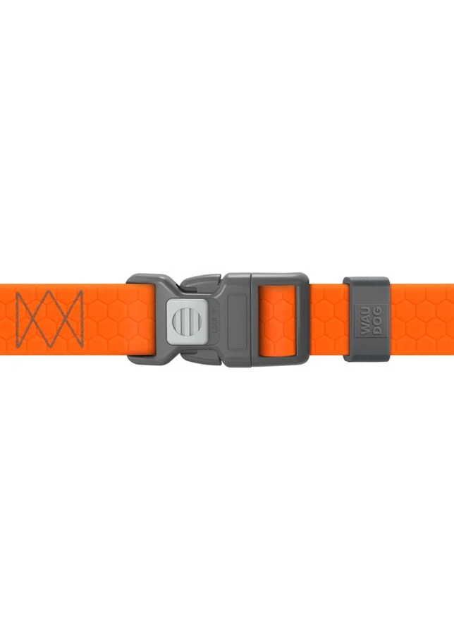 Шлея для собак Waterproof з QR-паспортом, пластикова пряжка-фастекс, М, Ш 20 мм, А 40-66 см, 50-80 см, помаранчевий WAUDOG (332163599)