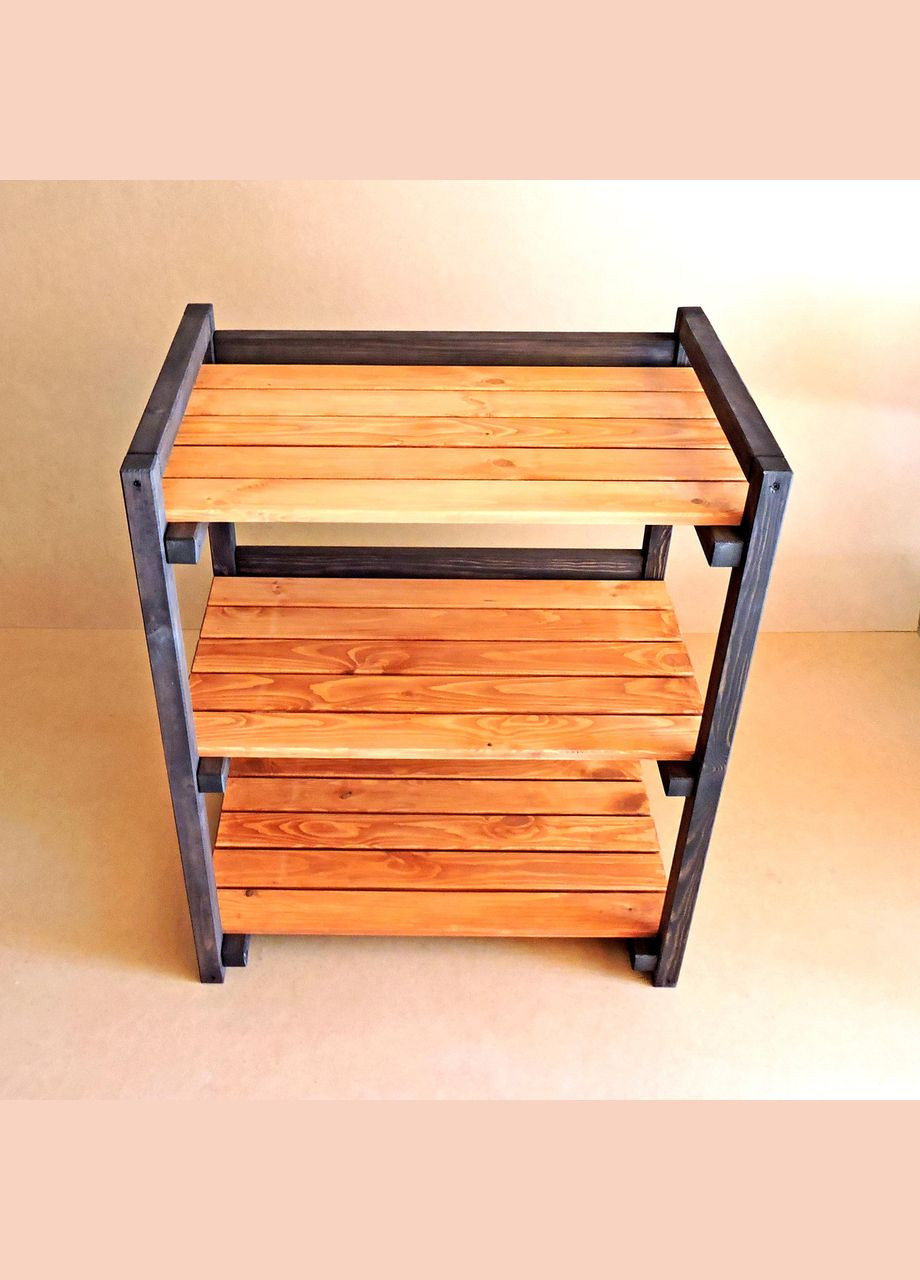 Этажерка разборная из дерева Бристоль 3 шафран (МЕБ-000234) No Brand (327845240)