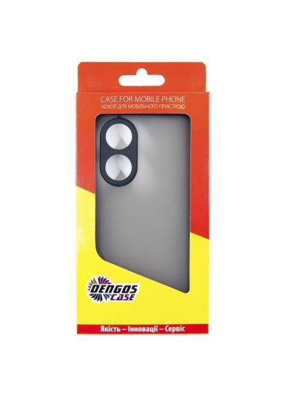 Чохол до мобільного телефона Kit for OPPO A58 4G case + glass (Black) (DG-KM-36) DENGOS Kit for OPPO A58 4G case + glass (Black) (364549490)