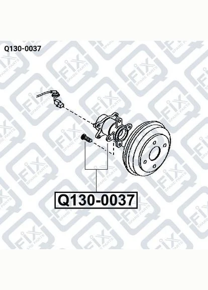 Ступица задняя Q130-0037 PASSO 2005-2007 42410-B1010 Q-FIX (345741356)