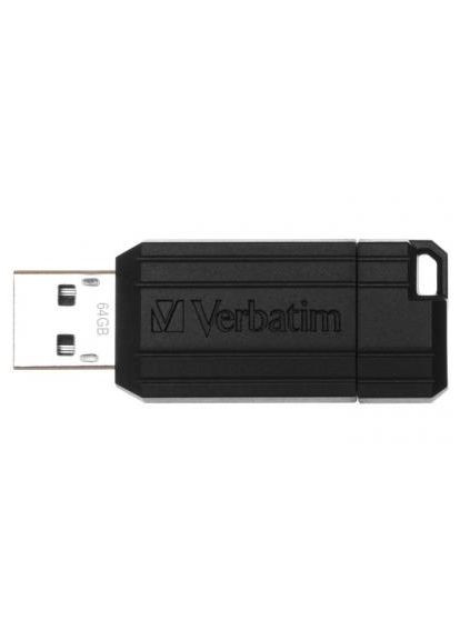 USB флеш накопичувач 64GB Store 'n' Go PinStripe Black USB 2.0 (49065) Verbatim 64GB Store &apos;n&apos; Go PinStripe Black USB 2.0 (366660184)