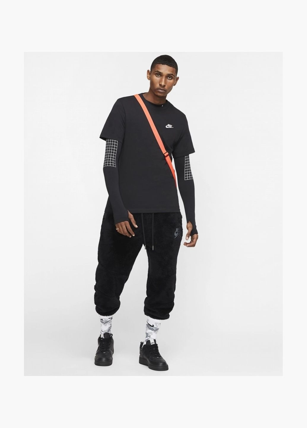 Черная мужская футболка m nsw club tee as black ar4997-013 Nike