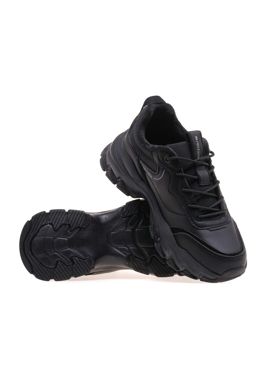 Restime Туфли челноки AWZ24294/BLACK черный з, — (302450525)