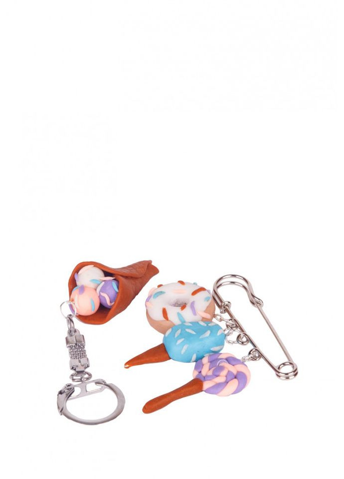 Детский набор для лепки из полимерной глины "Сладости мороженое" (ПГ-001) PG-001 брелок и брошка УМНЯШКА (305232676)