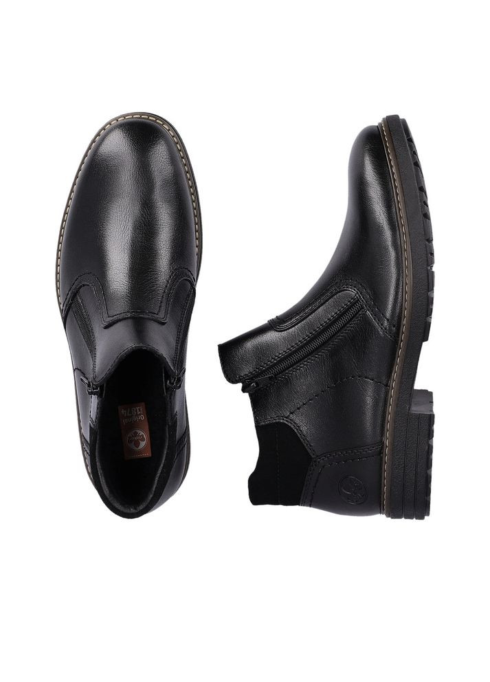 Черные осенние ботинки (р) кожа 0-2-2-33151-00 Rieker