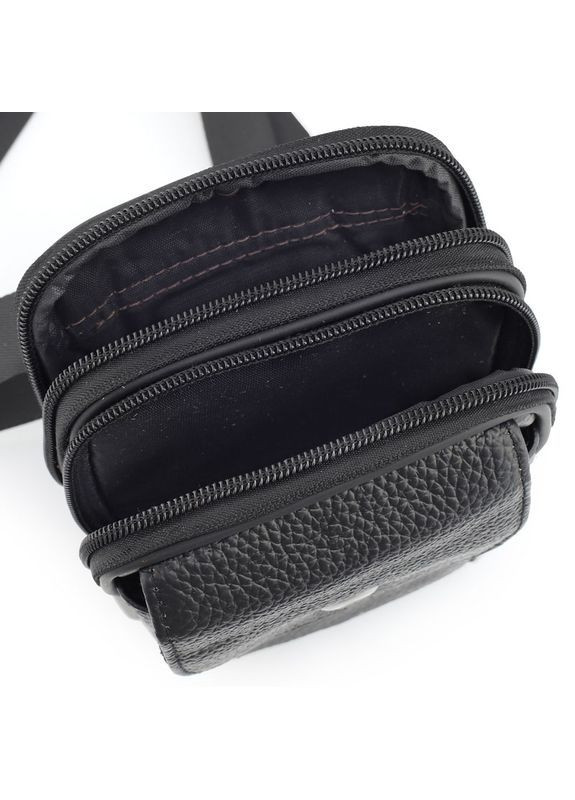 Маленька барсетка із натуральної шкіри Qvant 002ч - Чорна Tiding Барсетка (366889859)