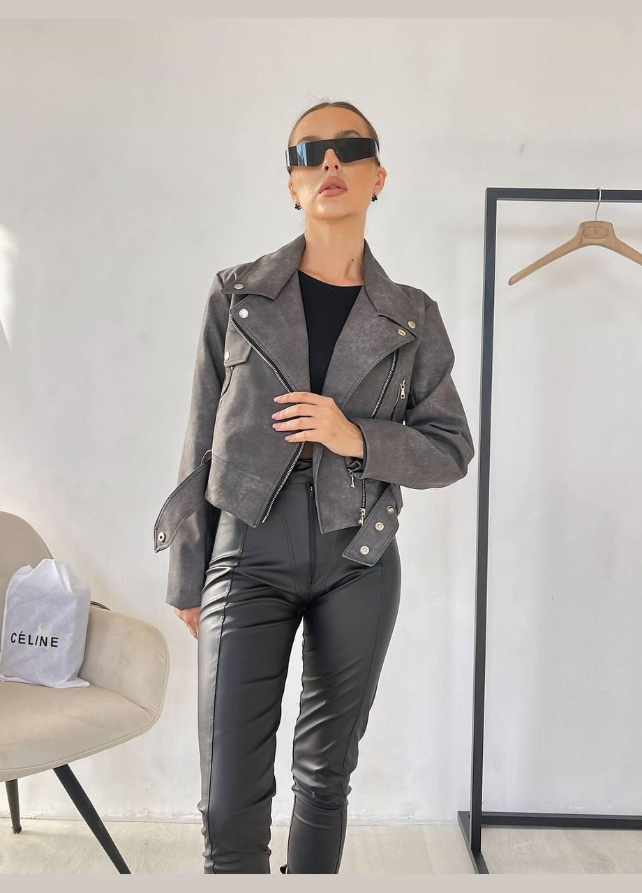 Сіра демісезонна куртка косуха mini сіра косуха AL