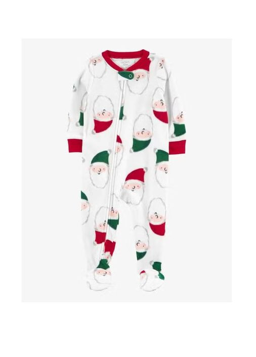 Белая зимняя мужчина слеп флисовый carters новогодний No Brand