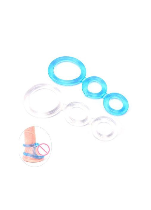 Еластичне потрійне ерекційне кільце - Прозорий Drive No Brand (322400429)
