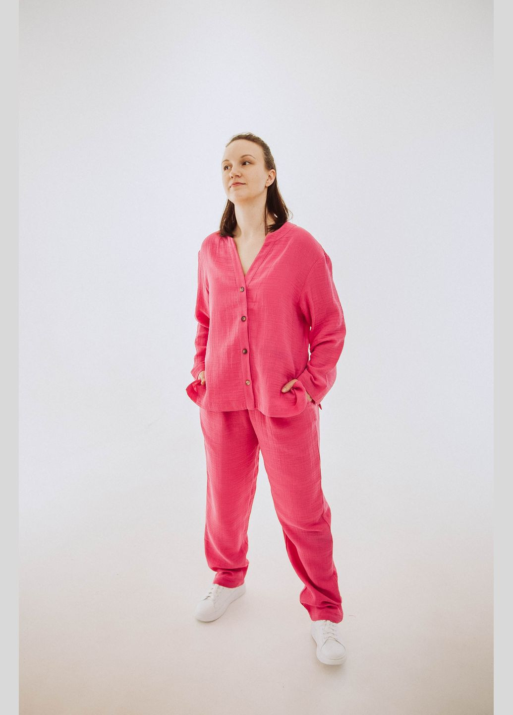 Фуксиновая (цвета Фуксия) рубашка CherryWave