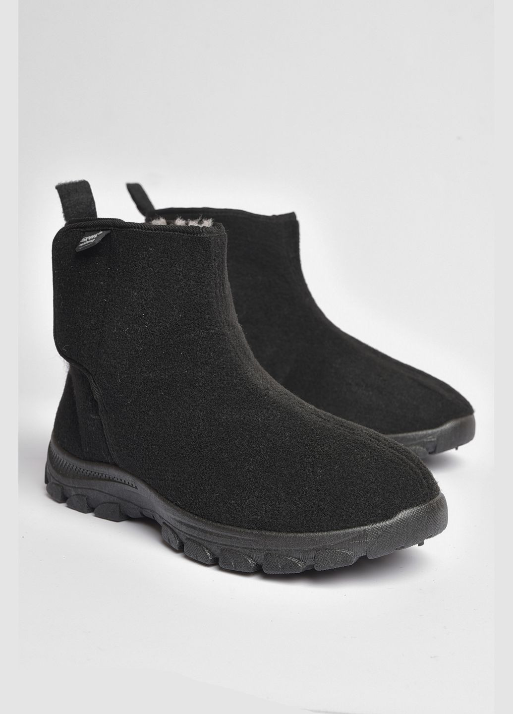 Черные бурки мужские на меху черного цвета Let's Shop