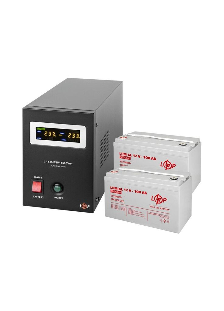 Комплект резервного питания LP() ИБП + гелевая батарея (UPS B1500 + АКБ GL 2400Wh) LogicPower (315024640)