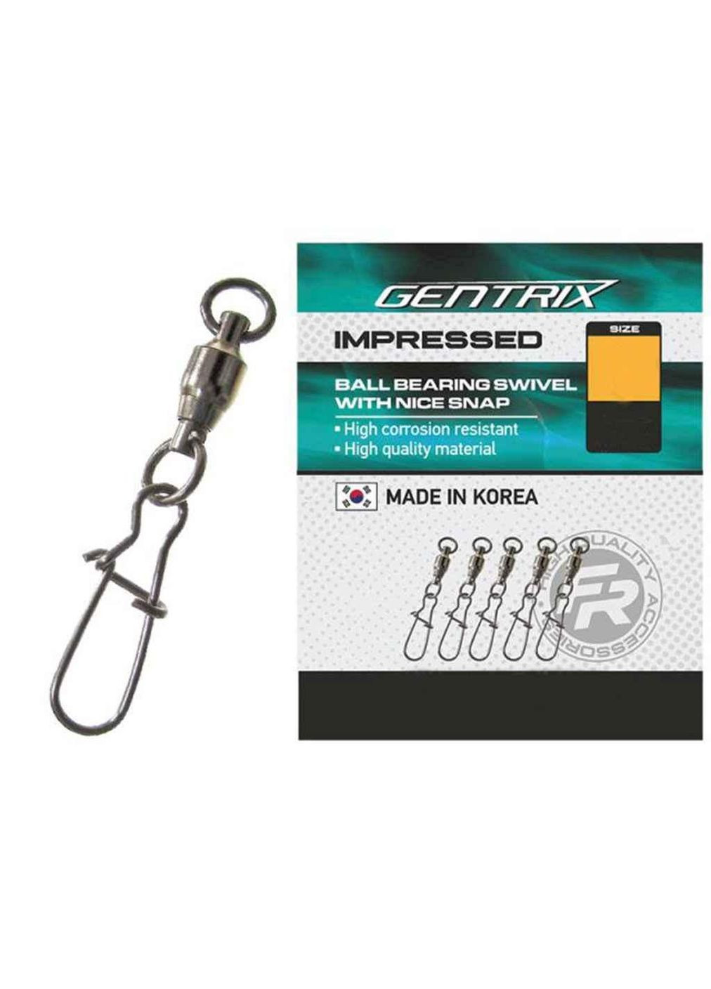 Вертлюг с карабином №2 5шт/уп арт.707-40-2 ТМ Fishing Roi (324271315)