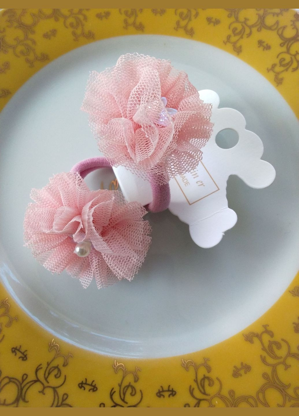 Дитячі резиночки для волосся з фатину, 2 шт. No Brand (342323452)