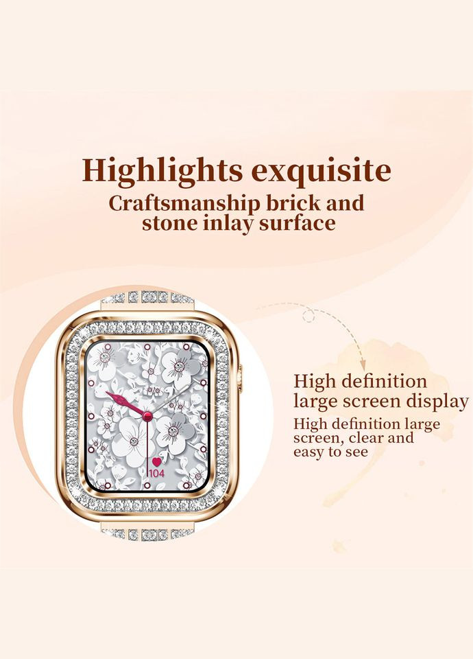 Смарт-годинник жіночий Diamond Elegance Smartwatch з функціями моніторингу здоров'я Lige (331146245)
