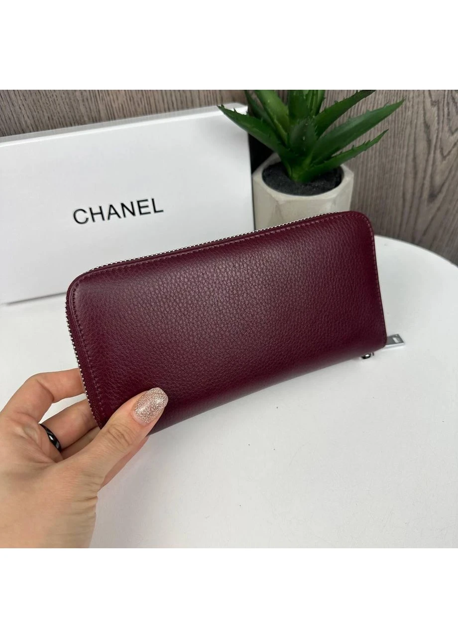 Женский Кожаный Кошелек Стиль Шанель Клатч Однотонный Chanel Seli No Brand (392702487)