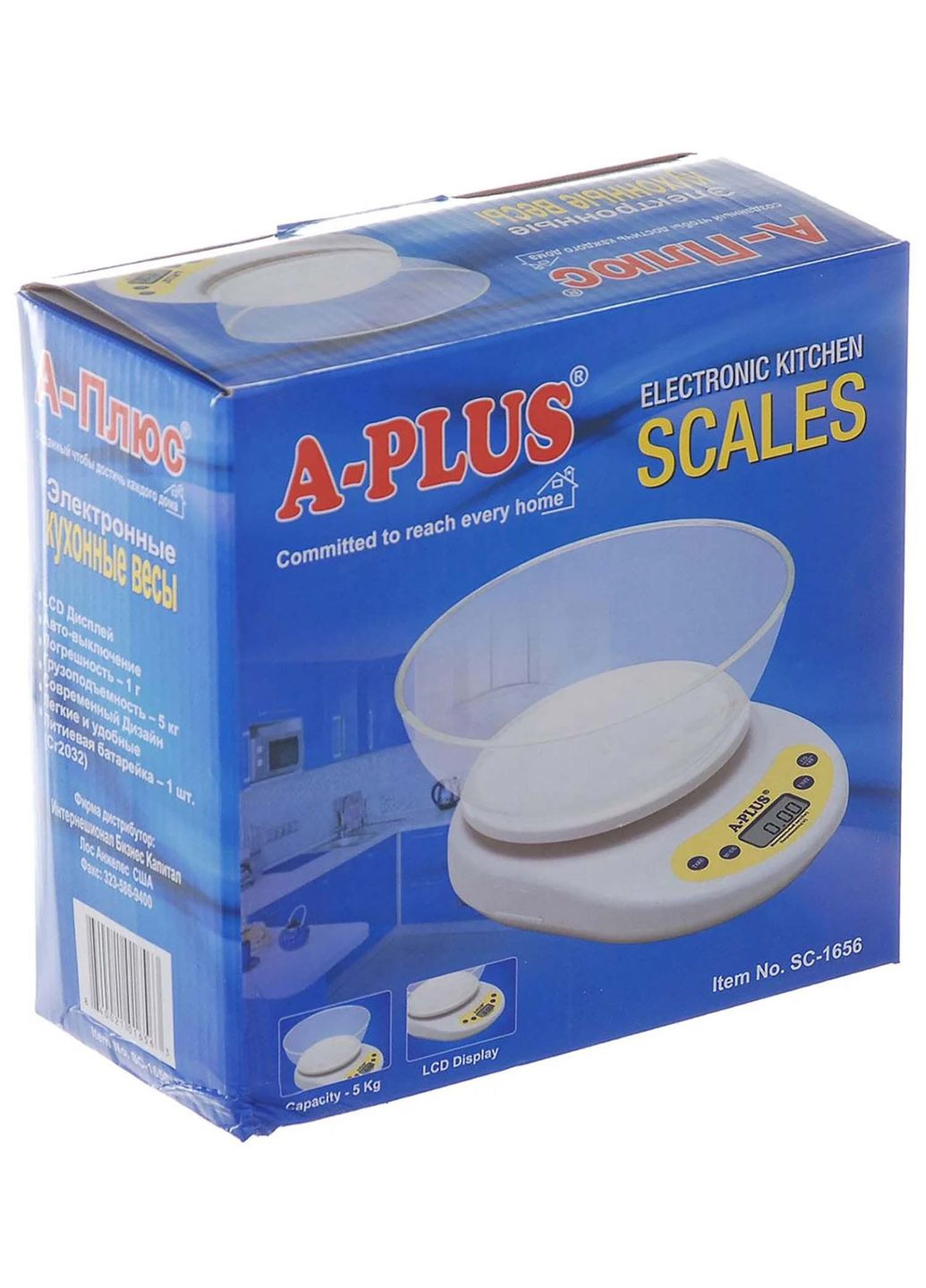 Ваги кухонні електронні з чашею до 5 кг SC-1656 A-Plus (338656748)
