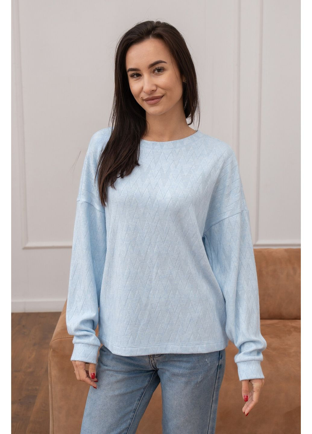 Светло-голубой свитшот ри мары мадара жаккард св 0623 RiMari (366569145)