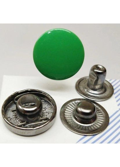 Кнопка Альфа 15мм Зелена (10шт) (00247) Plus-plus (354798560)