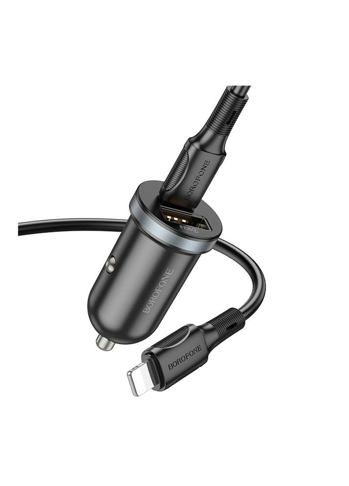 Автомобільний Зарядний Пристрій BZ22 1USB/1USB-C QC/PD30W+Type-C to Lightning Borofone (362914689)