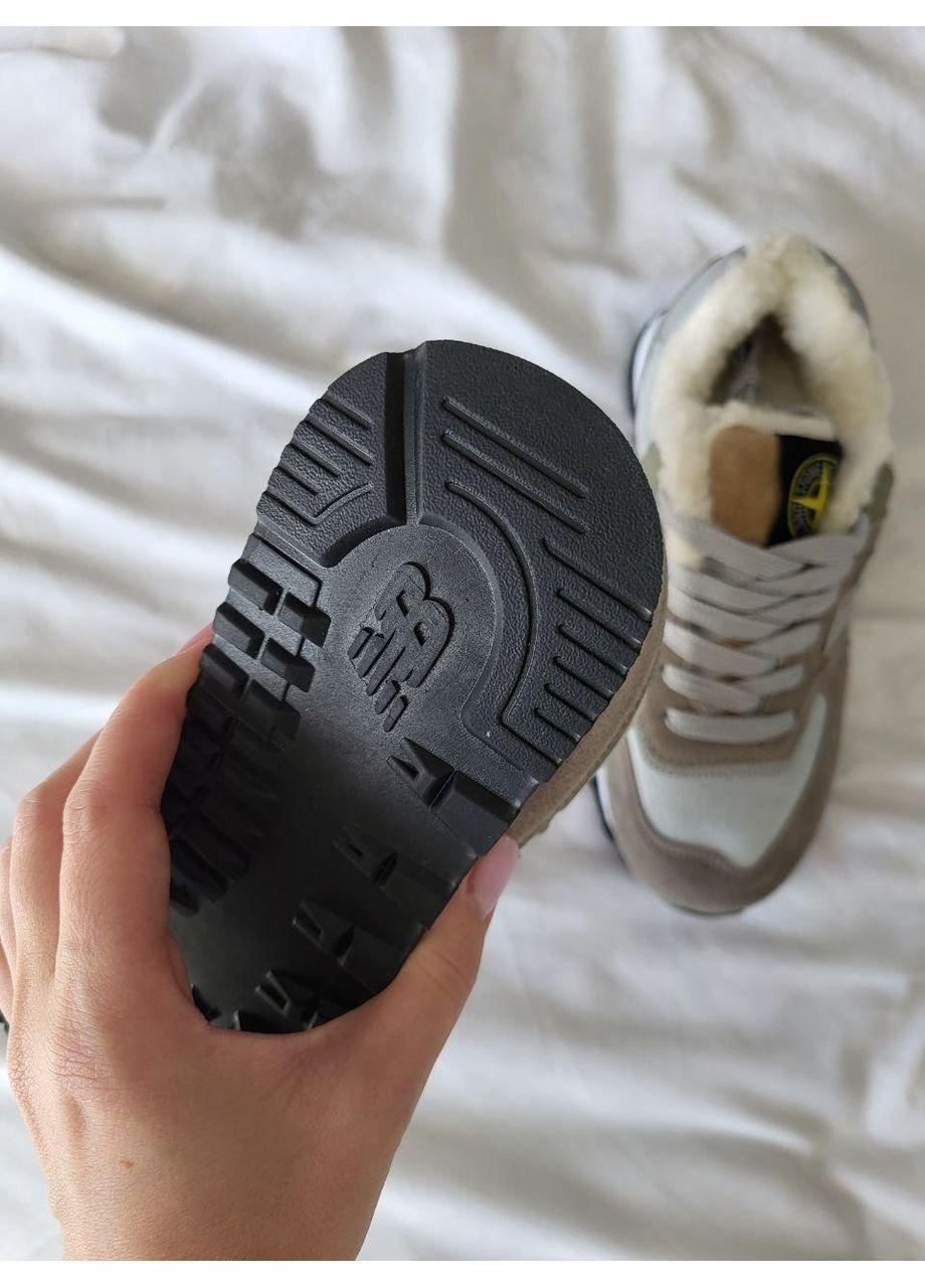 КРОССОВКИ ЖЕНСКИЕ NEW BALANCE 574 GREY FUR НЬЮ БЕЛАНС 574 No Brand серые зима (367115117)