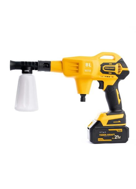Аккумуляторная бесщеточная мойка TigerKraft высокого давления для авто 21V 4 Ah 40 бар (2104618481) No Brand WSH 28 (322843710)