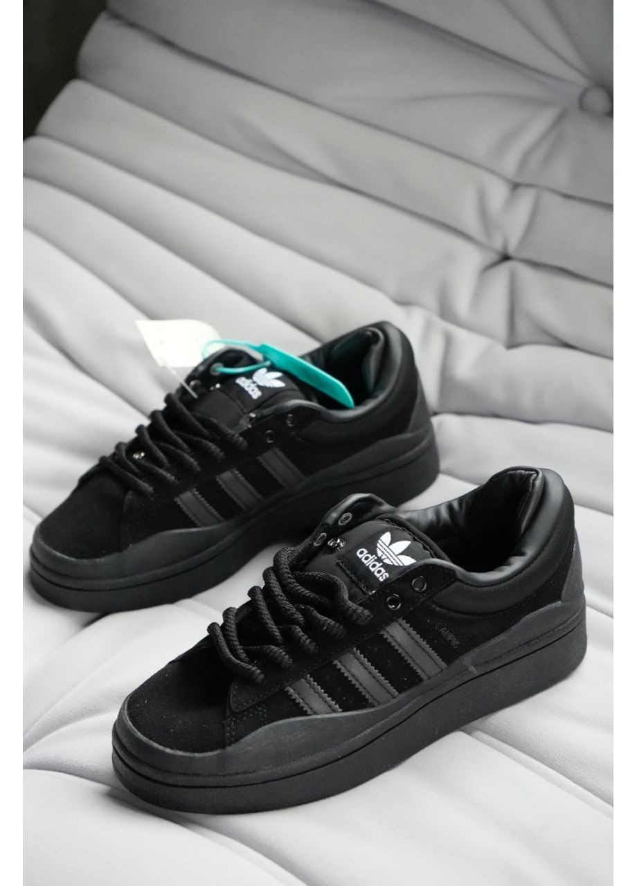 КРОСІВКИ ЖІНОЧІ ADIDAS CAMPUS X BAD BUNNY FULL BLACK АДІДАС КАМПУС No Brand чорні демісезони (369391252)