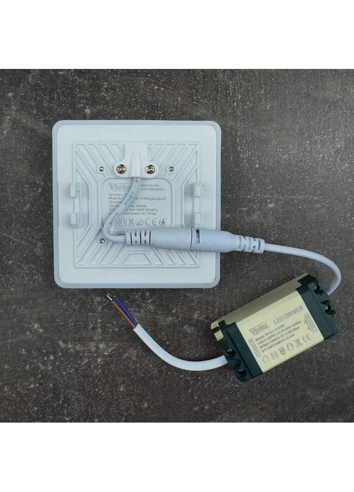 Светильник LED даунлайт SPACE 6W 4200K квадрат IP20 Violux (365651378)