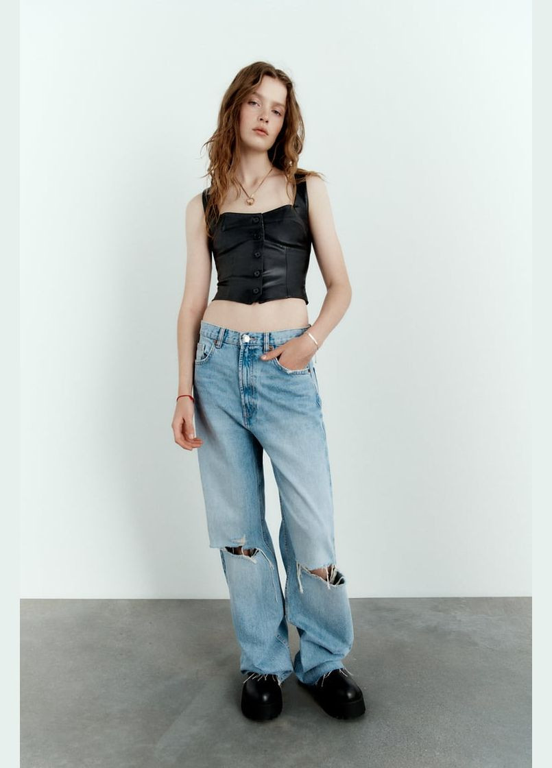 Жилет из искусственной кожи размер S (44) Zara (293153779)