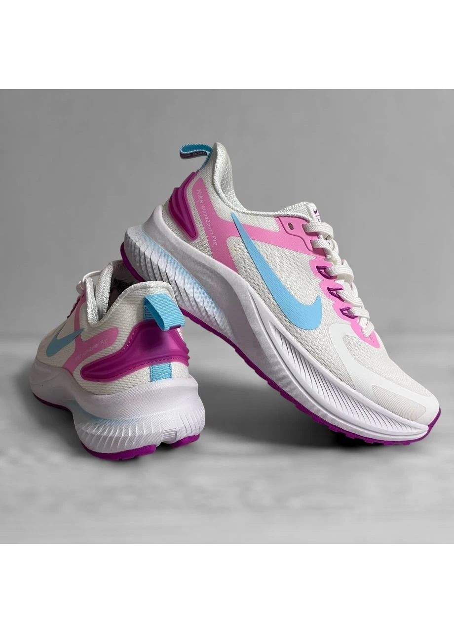 Цветные кроссовки alpha zoom pro white pink No Brand