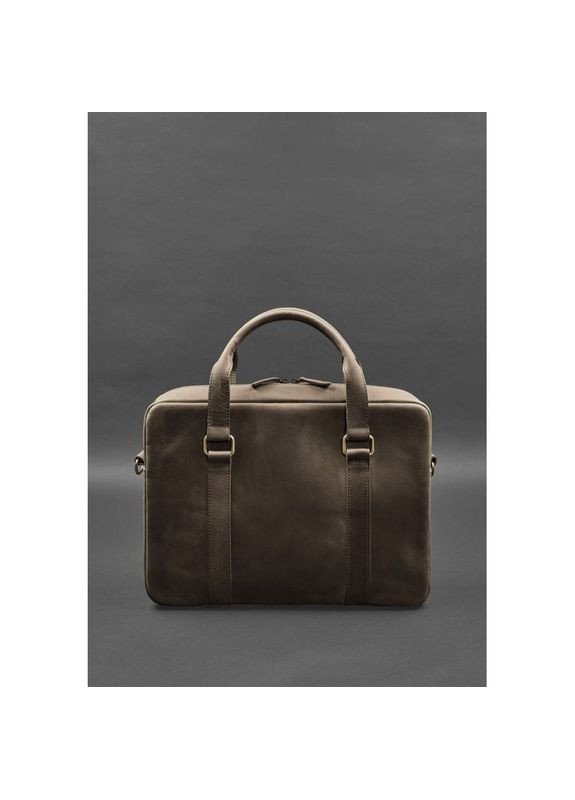 Сумка мужская кожаная через плечо для ноутбука и документов темно-коричневый Crazy horse BlankNote (302008050)