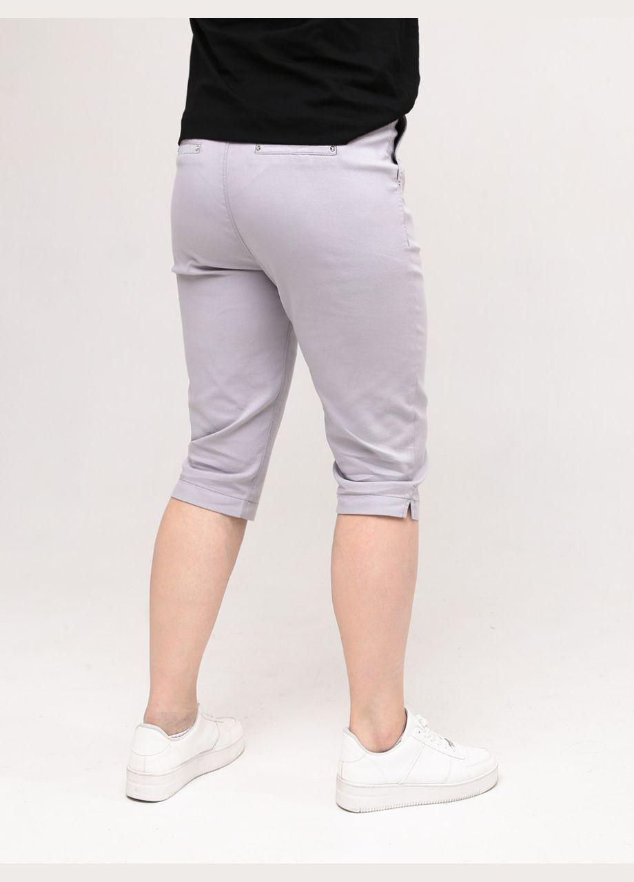 Женские шорты светло-серые хлопковые со стрейчем Estensivo Пряма (294755954)