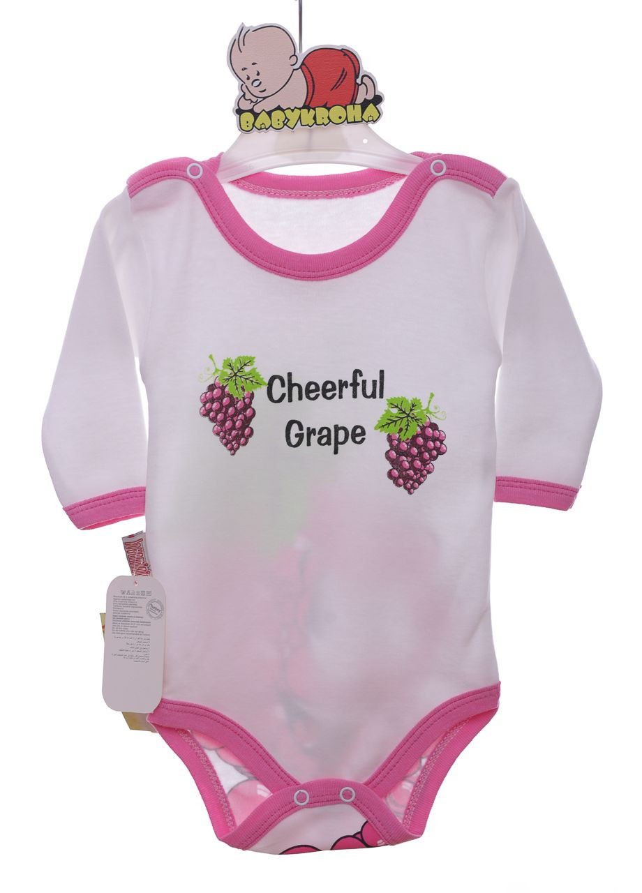 Боди с длинным рукавом для девочки Виноградик хлопок 86 см (42552) BABYKROHA (297200016)
