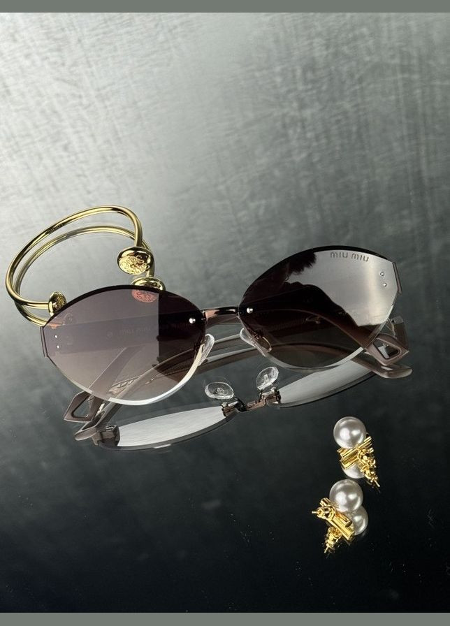 Жіночі окуляри Miu brown 4 No Brand (347149320)