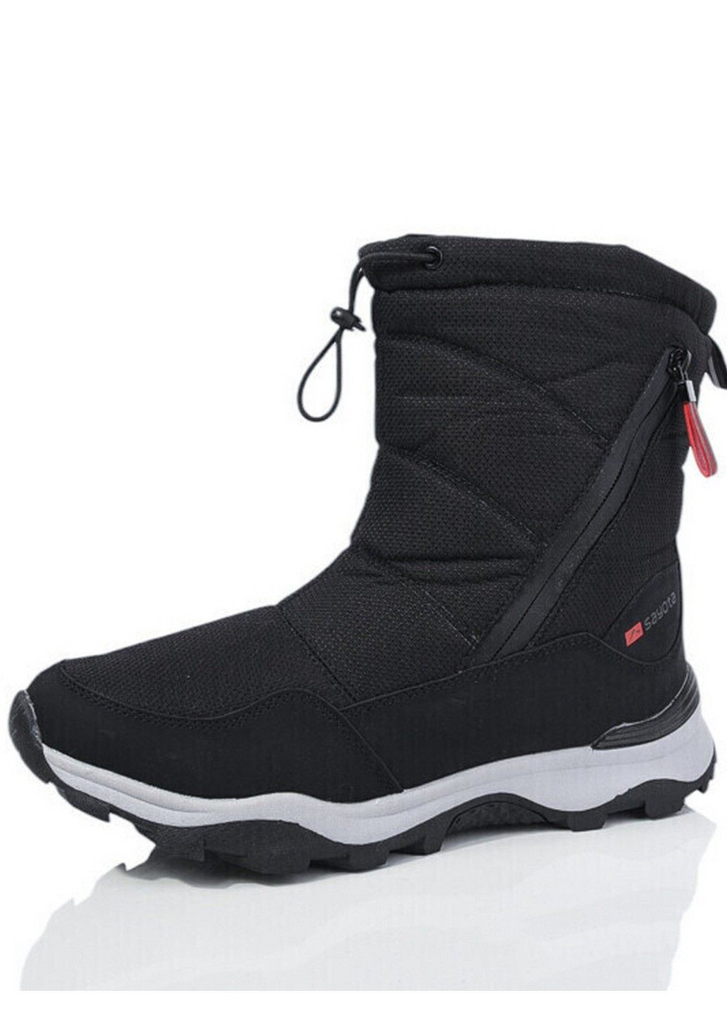 Темно-серые кэжуал зимние дутики с натуральной овчиной ap971-1 Sayota