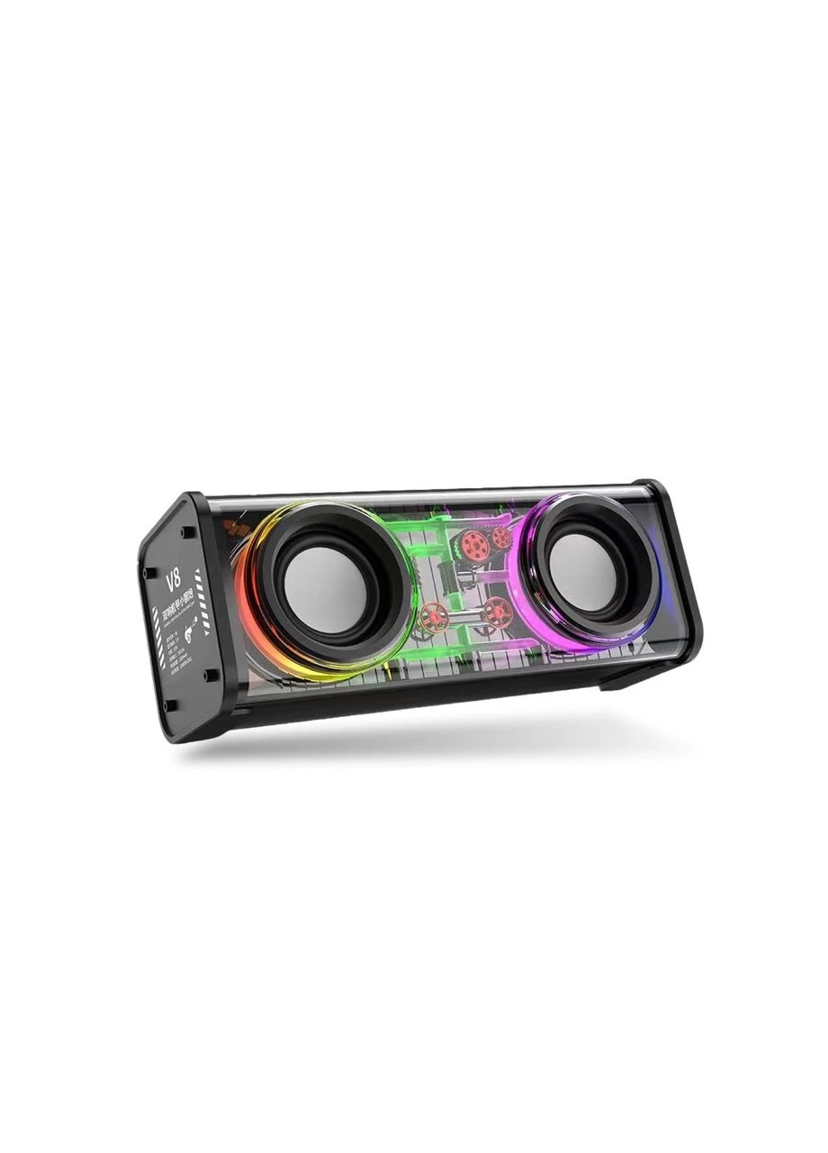 Колонка портативная V8 BT/TF/USB/TWS 10 Вт черная Pulse (370974769)