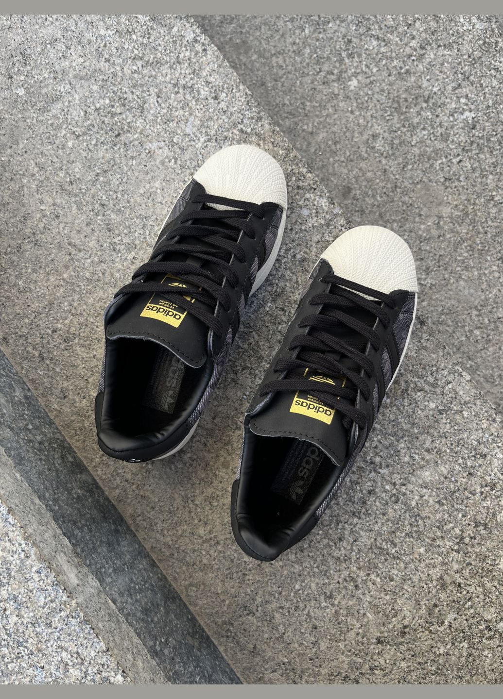 Кросівки жіночі і чоловічі Adidas Superstar x atmos Denim Pack black | Адідас Суперстар чорні No Brand чорні демісезони (316663582)