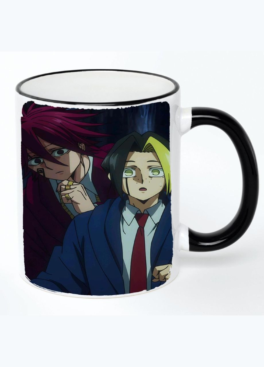 Чашка Магія та мускули Аніме #002 (кухоль, кружка) Біла з чорною ручкою 330 мл No Brand (322716943)