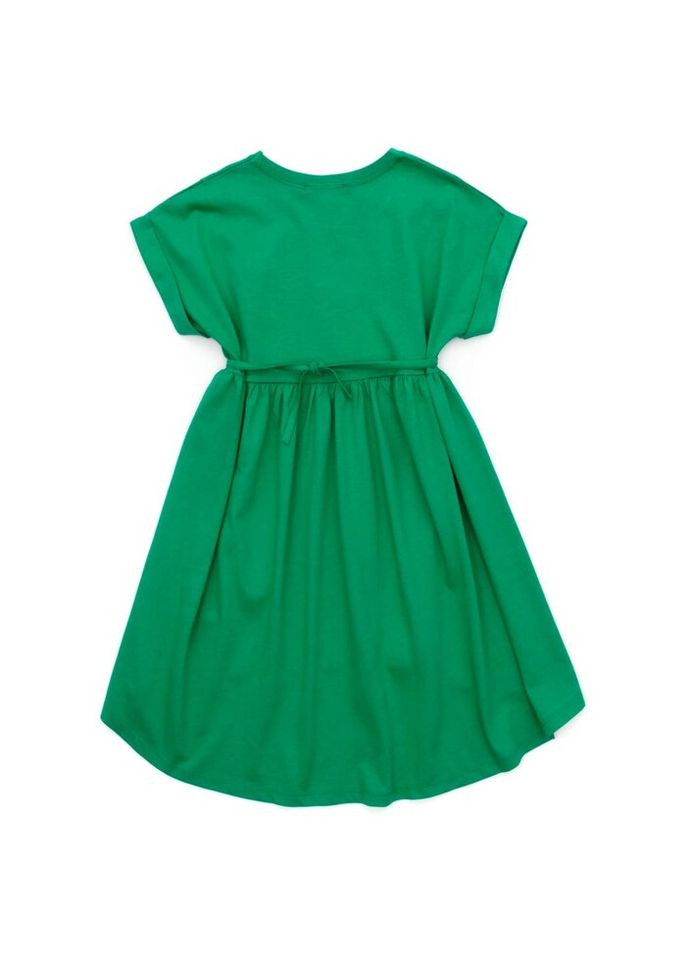 Зелёное платье трикотажное (3557-152g-green) BLUELAND (300625106)