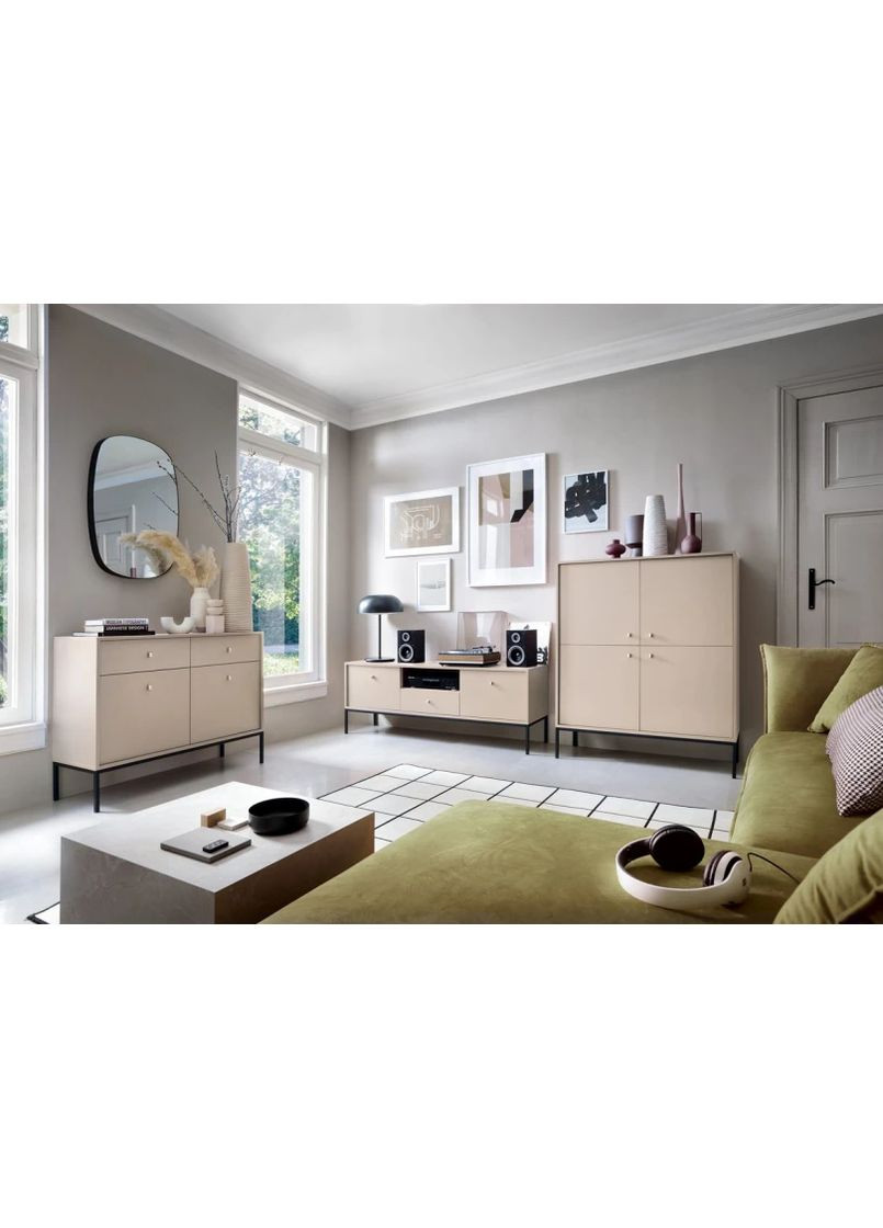 Стол журнальный Моно/Mono с 2 ящиками и черными ножками ML104 песочный 103x68x46 см. Perfect Home (372178388)