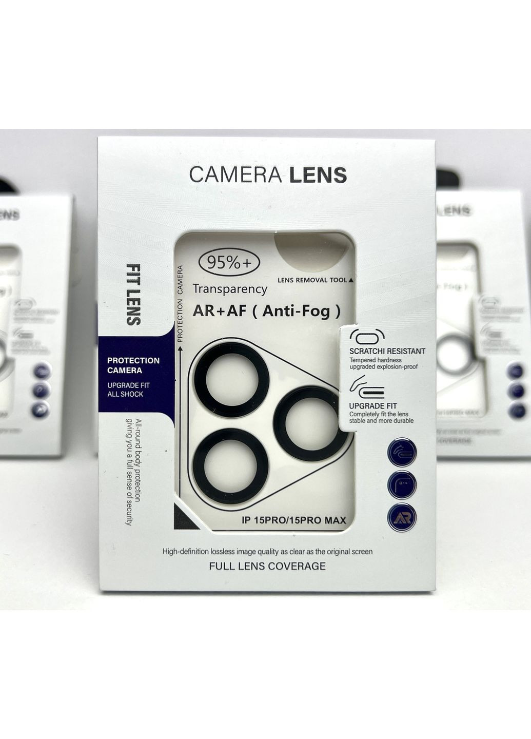 Линзы на 15 PRO Camera lens защитное стекло линза Metal AR+AF линзы на камеру для айфон Black / No Brand (369136899)