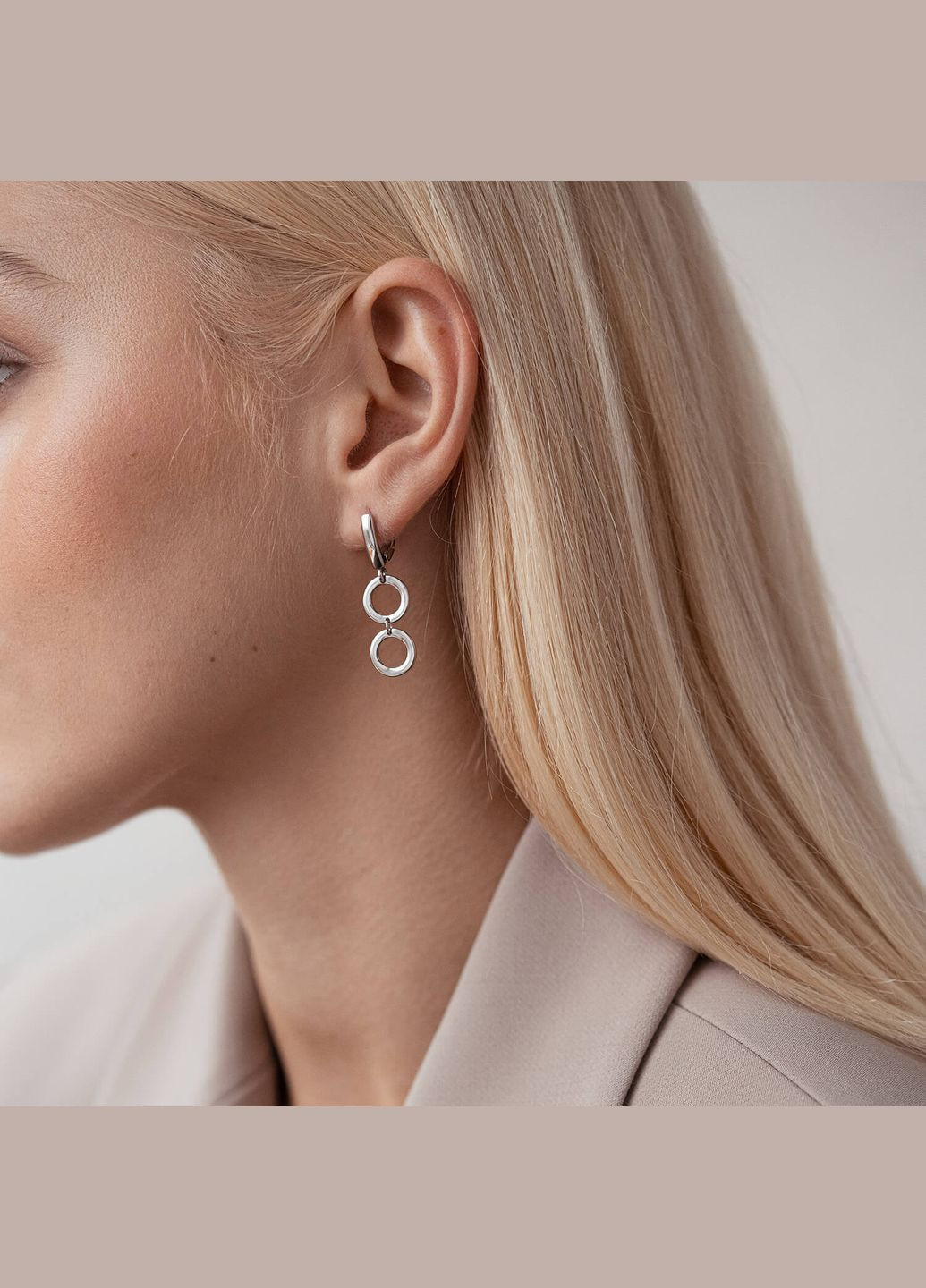 Асиметричні срібні сережки 4983 Oniks (264024429)