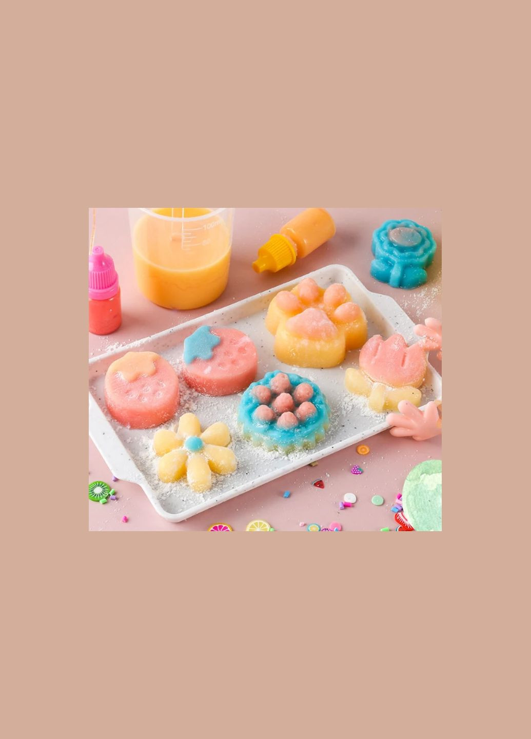 Набор для творчества создания сквишей слаймов таба кавычки цветы фрукты в подарочной коробке для девочки No Brand (334712618)