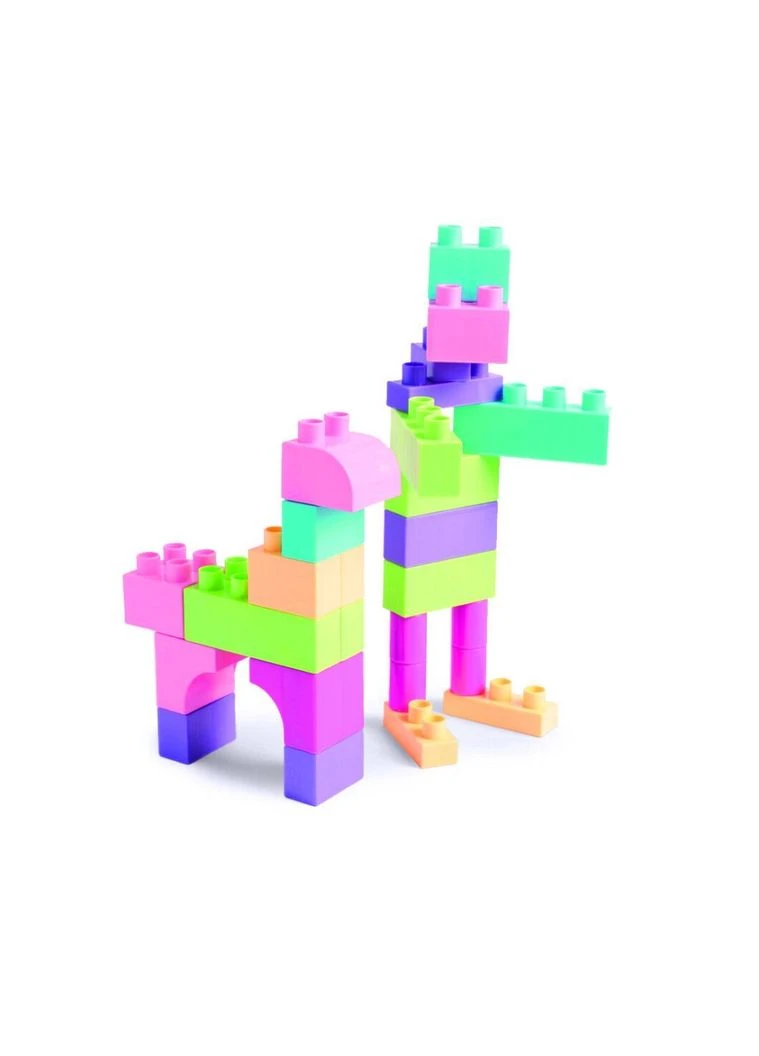 Конструктор пластиковий "Kids Blocks" 50 елементів (рожевий) (Термін доставки до 10-ти днів!) Tigres (388224982)