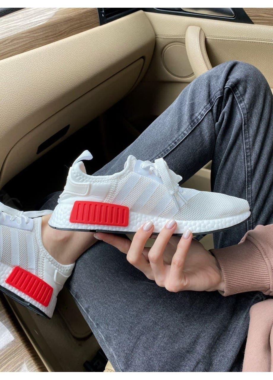 Сірі Осінні кросівки чоловічі adidas nmd grey red адідас No Brand