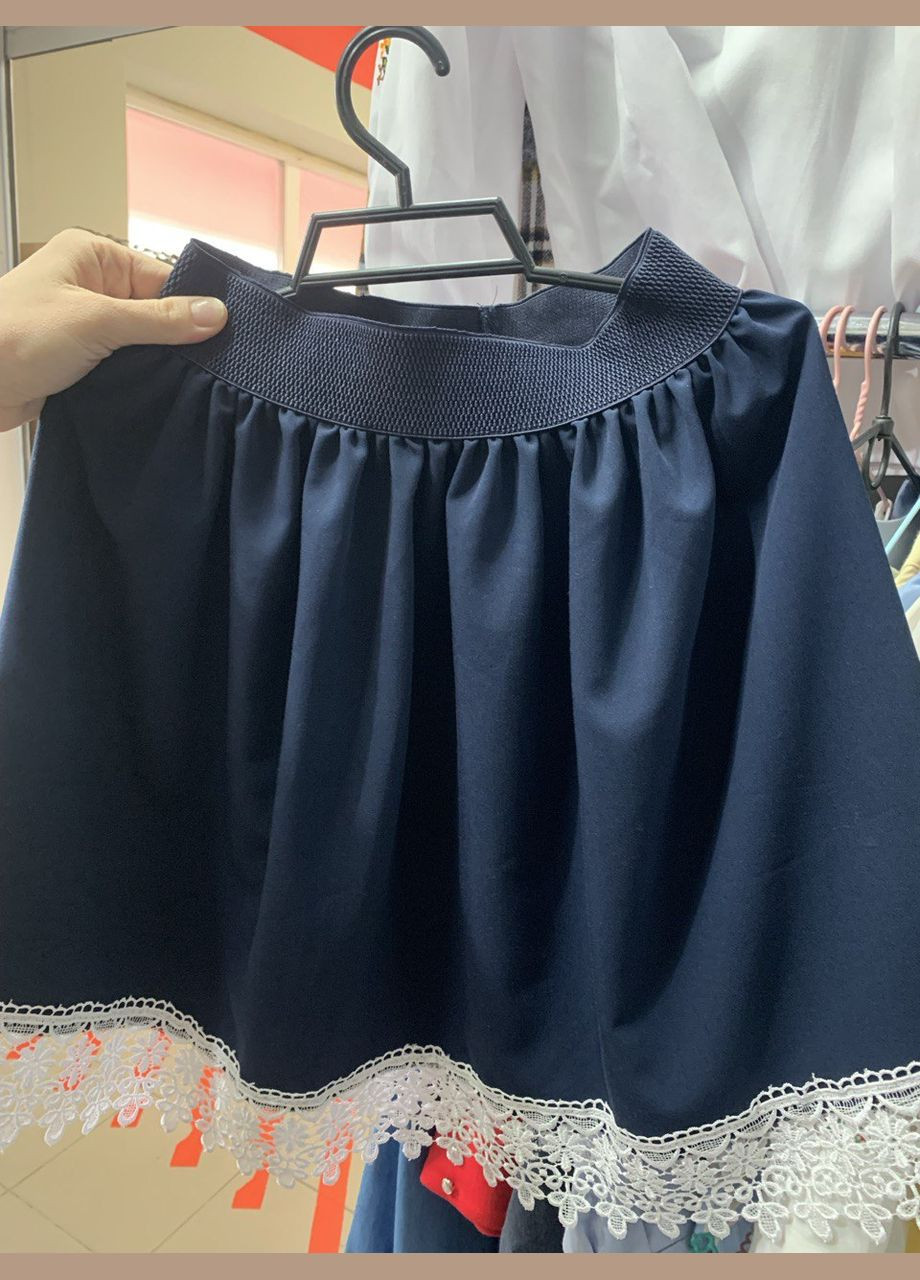 Спідничка для дівчинки синя з мереживом No Brand (318529684)