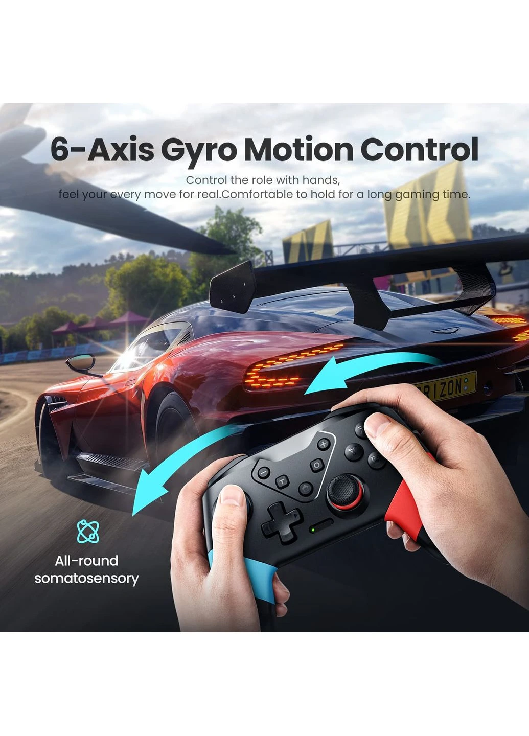 Геймпад бездротовий VOYEE для Nintendo Switch / Lite / OLED (Аналог Pro Controller), Прозорий No Brand (395898180)